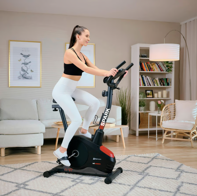 Велотренажер Hop-Sport HS-2080 Spark чорно-червоний (2025) - зображення 2