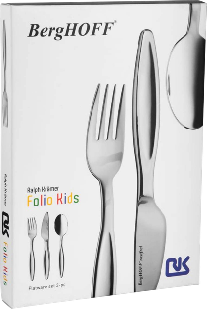 Набір столових приборів BergHOFF Essentials Folio Kids для дітей 3 елементів (5413821059228) - зображення 3