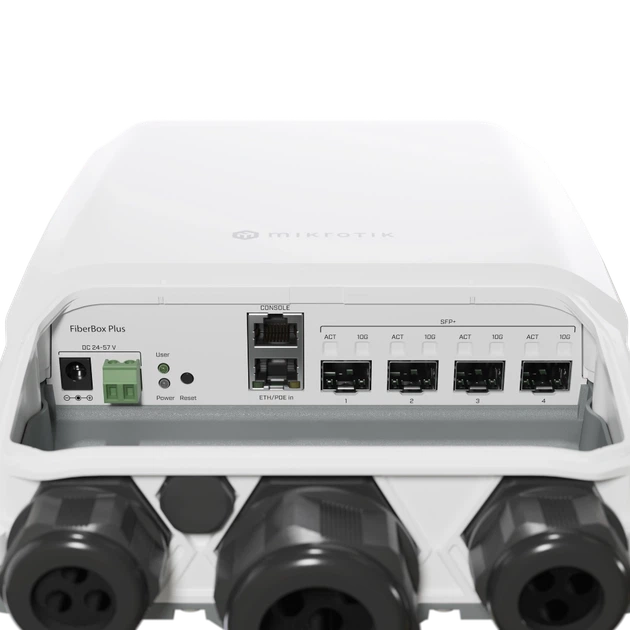Комутатор MikroTik CRS305-1G-4S+OUT FiberBox Plus керований 4 порти - Фото 4 Комутатор MikroTik CRS305-1G-4S+OUT FiberBox Plus керований 4 порти - зображення 4