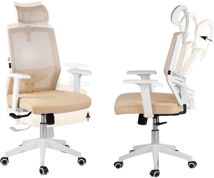 Офісне крісло Sofotel Rotar бежеве (5903890606404) - зображення 6