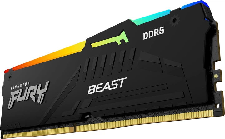 Pamięć RAM Kingston Fury DDR5-5600 32768MB PC5-44800 Beast RGB 1Rx8 Black (740617350333) - obraz 3