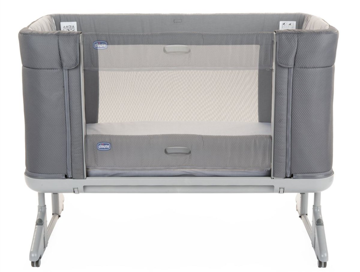 Łóżeczko dziecięce dostawne Chicco Next2Me Forever Moongrey 3 w 1 Szare (8058664140510) - obraz 1