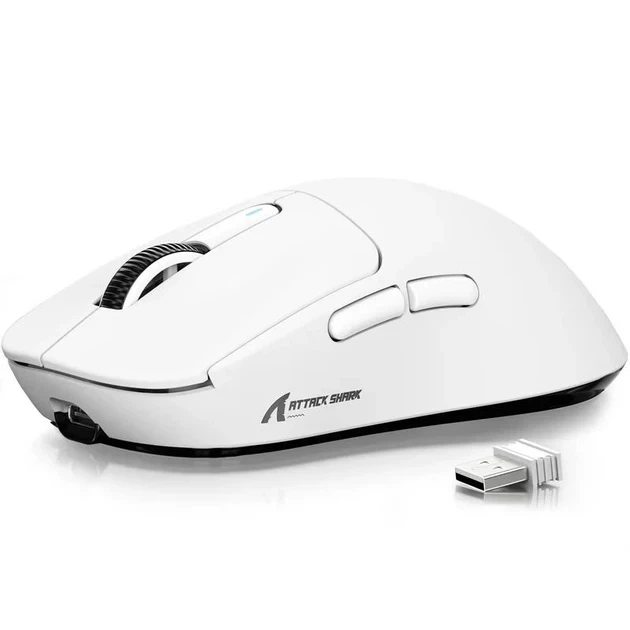 Игровая мышка Attack Shark X3 Wireless белая (PAW3395) – профессиональное оружие геймера! - Фото 2 Игровая мышка Attack Shark X3 Wireless белая (PAW3395) – профессиональное оружие геймера! - изображение 2