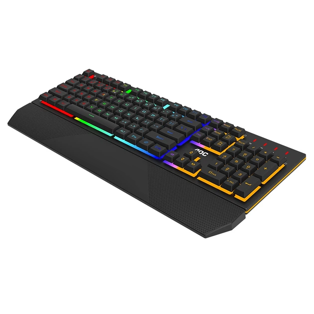 Клавіатура ігрова мембранно-механічна AOC GK200 Gaming RGB райдужна підсвітка USB - изображение 3