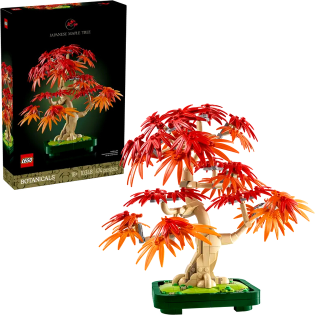 Zestaw klocków LEGO Botanicals Klon palmowy bonsai 474 elementy (10348) - obraz 2