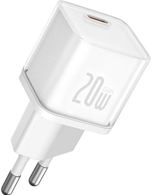 Ładowarka sieciowa Baseus GaN5S Fast Charger 1C 20W USB-C White (P10162503213-00) - obraz 1