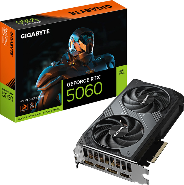 Karta graficzna Gigabyte PCI-Ex GeForce RTX 5060 WINDFORCE OC 8G 8GB GDDR7 (128bit) (2512/28000) (HDMI, 3 x DisplayPort) (GV-N5060WF2OC-8GD) - obraz 10
