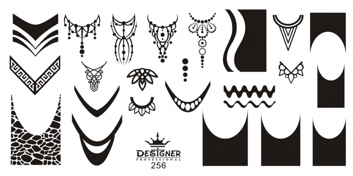 Диск пластина для стемпінгу металева Designer Professional 12*6см № 256 - Фото 2 Диск пластина для стемпінгу металева Designer Professional 12*6см № 256 - изображение 2