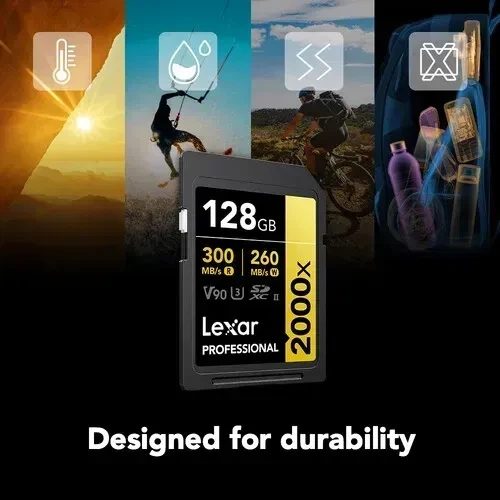 Карта памяти Lexar SDXC 128GB Professional 2000x UHS-II U3 ( 260/300 MB/s ) (LSD2000128G-BNNNG) - Фото 4 Карта памяти Lexar SDXC 128GB Professional 2000x UHS-II U3 ( 260/300 MB/s ) (LSD2000128G-BNNNG) - изображение 4