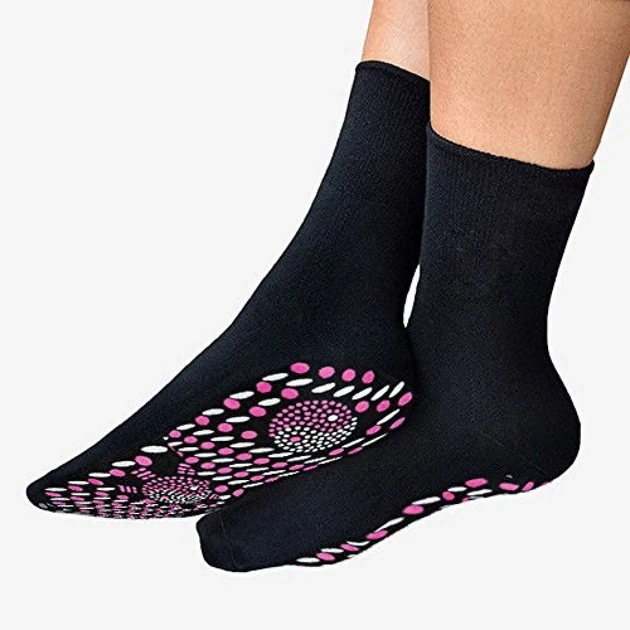 Турмалиновые носки с массажной подошвой Hot Care Черный 37-41 р - изображение 4
