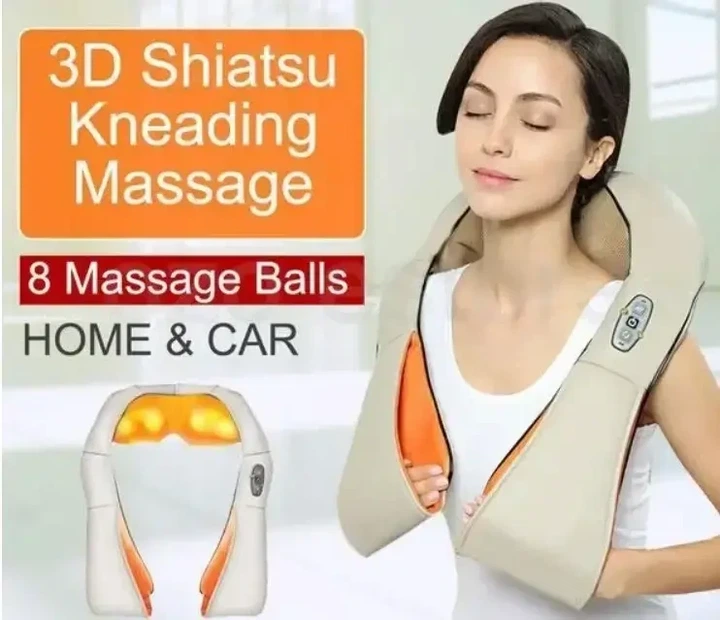 Универсальный массажер Massager of Neck Kneading, Электрический массажер для шеи, плеч, спины и поясницы - изображение 2