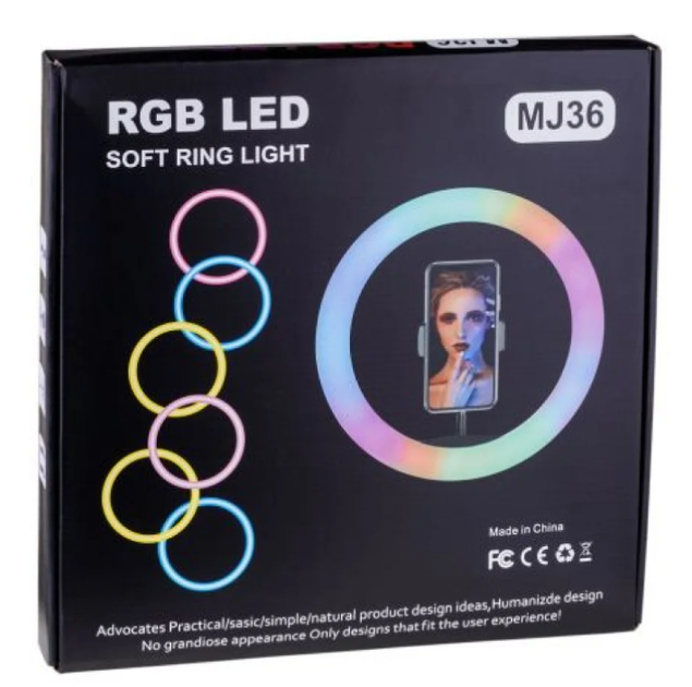 Кольцевая Led лампа RGB MJ36 (36см) - Фото 1 Кольцевая Led лампа RGB MJ36 (36см) - изображение 1