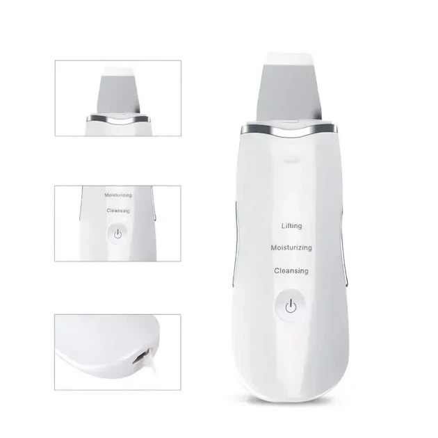 Ультразвуковой скраббер портативный для чистки лица Face Cleaner 8816 / Очиститель поров / Скрабер лифтинг - изображение 2