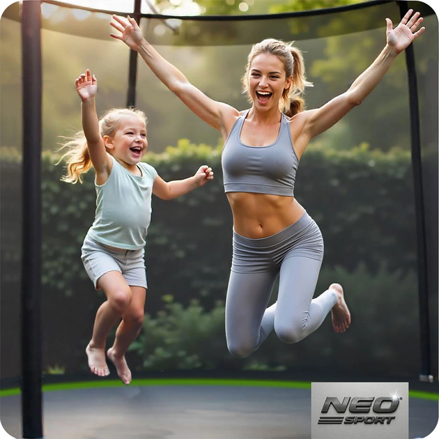 Садовий батут Neo Sport 183 см з внутрішньою сіткою та драбинкою (NS-06Z231) - зображення 3