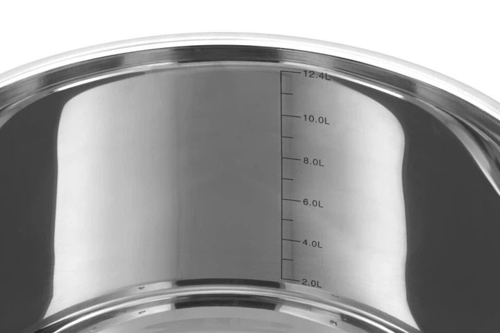 Кастрюля из нержавеющей стали одинарная Edenberg со стеклянной крышкой 9.5 л (EB-3009) - Фото 3 Кастрюля из нержавеющей стали одинарная Edenberg со стеклянной крышкой 9.5 л (EB-3009) - изображение 3