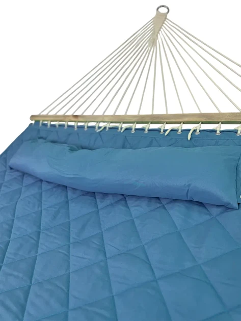 Гамак двомісний SOFT синій XXL 200x140 з планками WCG - зображення 4