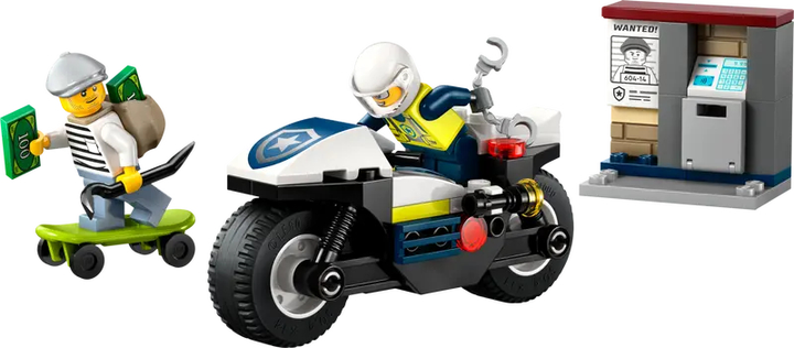 Конструктор LEGO City Поліцейська погоня на мотоциклі 65 елемента (60455) - зображення 4