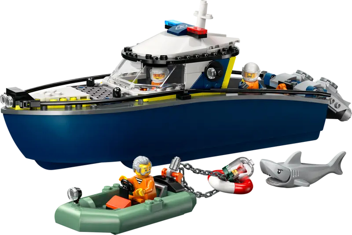 Zestaw klocków LEGO City Pościg łodzią policyjną 264 elementy (60456) - obraz 4