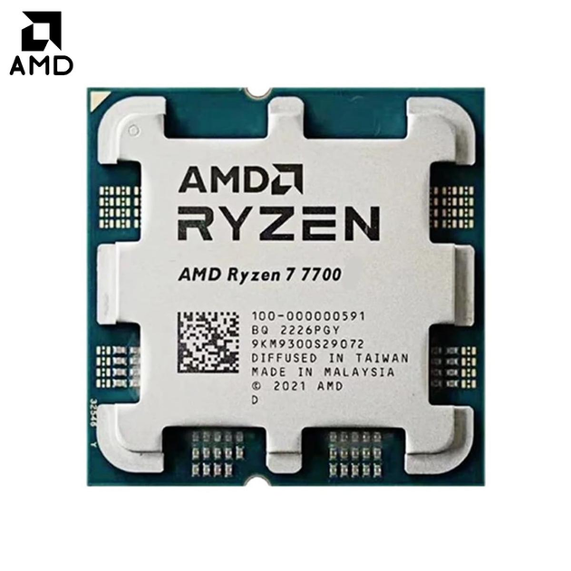 CPU AMD CPU Ryzen7 7700 AM5 Процессор AMD Ryzen 7 7700 (3.8 - 5.3 GHz), 8 ЯДЕР, 32MБ КЭШ