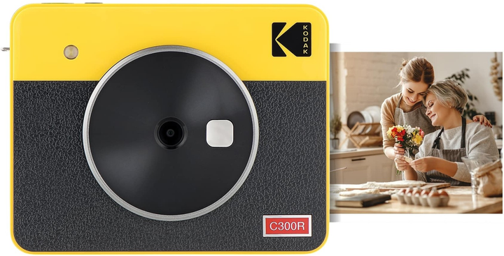 Камера моментального друку Kodak Mini Shot 3 Retro 4Pass 2-in-1 Digital Camera Yellow (KOCAMC300RY) - зображення 1