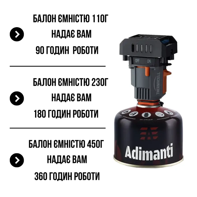 Фумігатор проти комарів для газового балону Thermacell Backpacker Mosquito Repeller MR-BP - Фото 4 Фумігатор проти комарів для газового балону Thermacell Backpacker Mosquito Repeller MR-BP - зображення 4