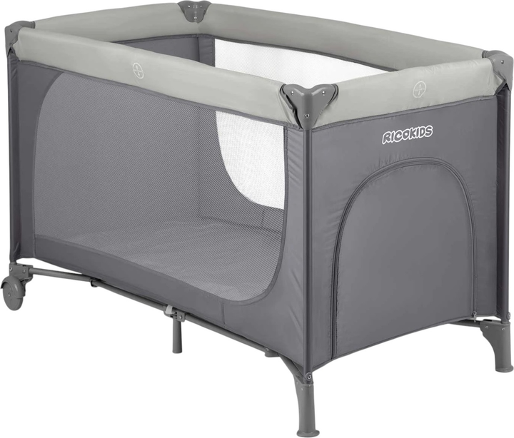 Дорожнє ліжечко RICOKIDS 125 x 65 x 78 см RK-240 Light Grey (724000) (5903890605155) - зображення 1