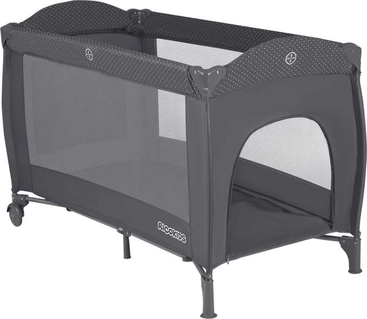 Дорожнє ліжечко RICOKIDS 125 x 65 x 78 см RK-240 Anthracite (724201) (5903890606275) - зображення 1