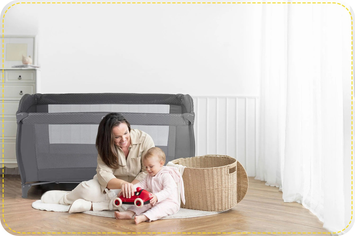 Дорожнє ліжечко RICOKIDS 125 x 65 x 78 см RK-240 Anthracite (724201) (5903890606275) - зображення 8