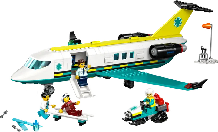 Zestaw klocków LEGO City Samolot pogotowia ratunkowego 403 elementy (60465) - obraz 3