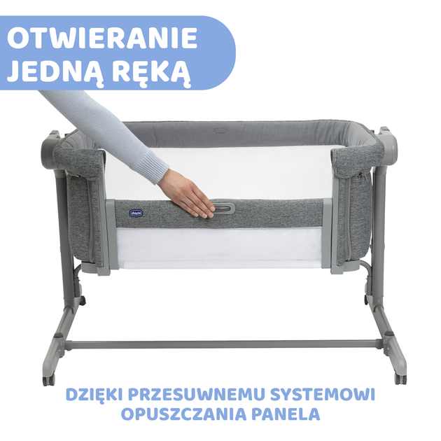Дитяче ліжечко Chicco Next2Me Magic Evo Darl Grey (8058664167715) - зображення 5