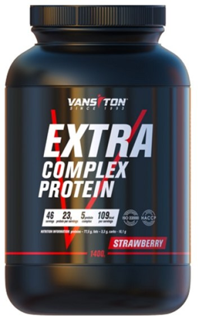 Протеин Vansiton EXTRA 1.4 кг Strawberry (4820106591006) - зображення 1