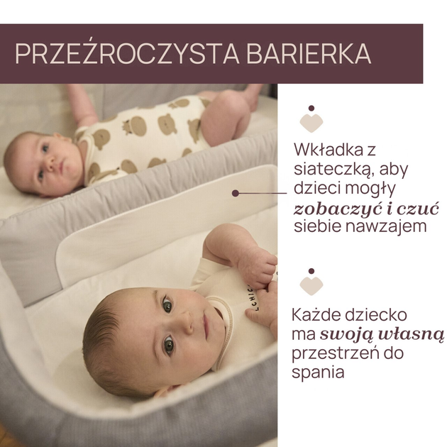Дитяче ліжечко для близнят Chicco Next2Me Twins Magnet Gray (8058664173280) - зображення 6