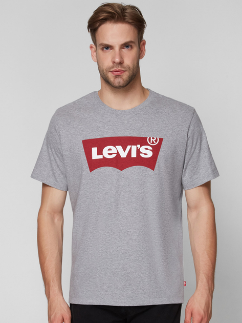Koszulka męska bawełniana Levi's Graphic Setin Neck 17783-0138 L Szara (5415211983236) - obraz 1