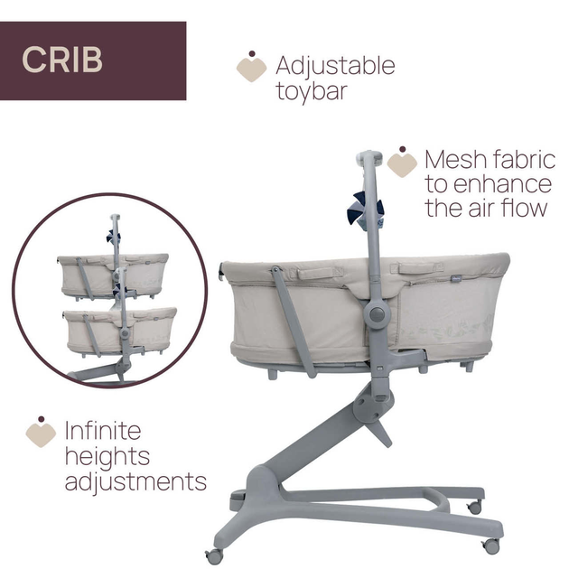 Дитяче ліжечко багатофункціональне Chicco Baby Hug Pro 5 в 1 Бежеве (8058664173273) - зображення 12