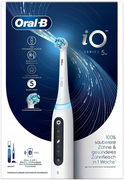 Електрична зубна щітка Oral-B iO Series 5 Біла + TC - зображення 3