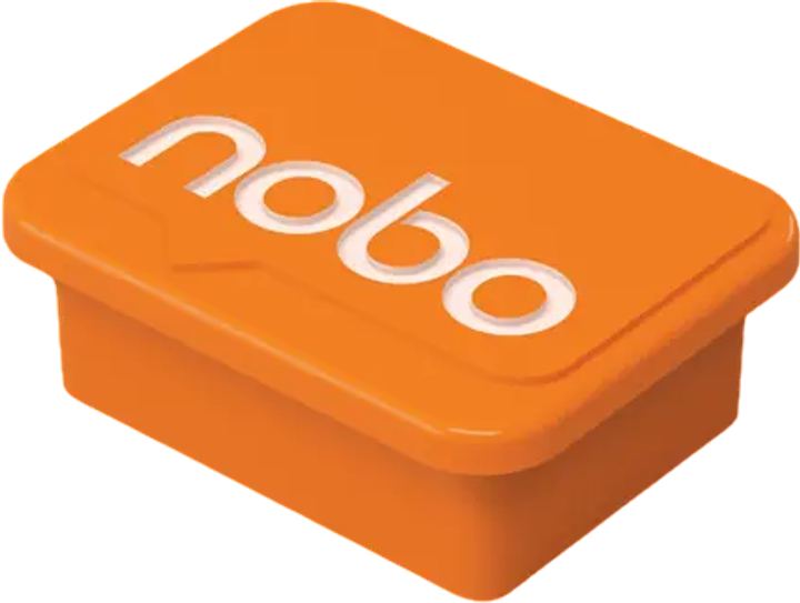 Zestaw magnesów do białej tablicy Nobo pomarańczowy 18 x 22 mm 4 szt (ZES5028252526135) - obraz 2