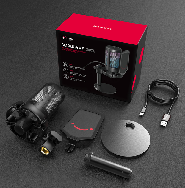 Мікрофон конденсаторний Fifine A6 Ampligame RGB (4820216972061) - зображення 2