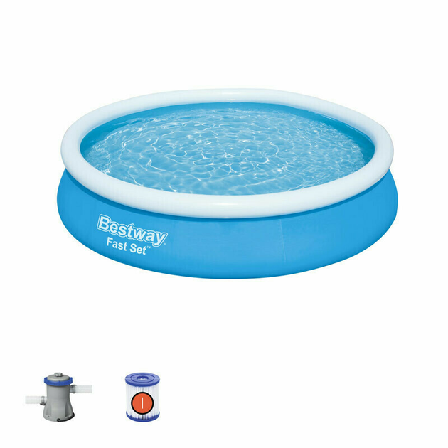 Basen rozporowy Bestway Fast Set 366 x 76 cm 5377 l Blue 57274 (6942138951363) - obraz 2
