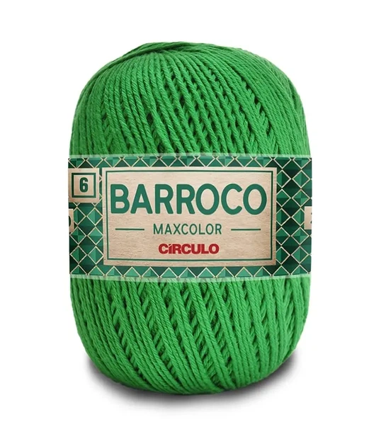 5767 BARROCO MAXCOLOR 6 пряжа (100% бавовна, 200гр. 226м.), зелений - Фото 1 5767 BARROCO MAXCOLOR 6 пряжа (100% бавовна, 200гр. 226м.), зелений - изображение 1
