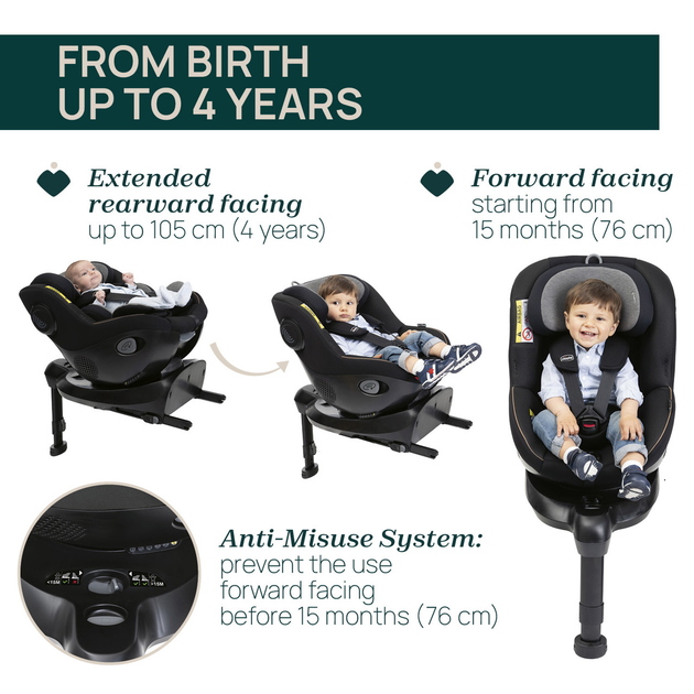 Fotelik samochodowy dla dzieci Chicco Seat105 i-Size 40-105 cm Czarny (8058664181735) - obraz 11