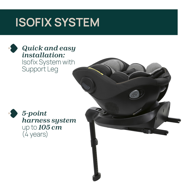 Fotelik samochodowy dla dzieci Chicco Seat105 i-Size 40-105 cm Czarny (8058664181735) - obraz 14