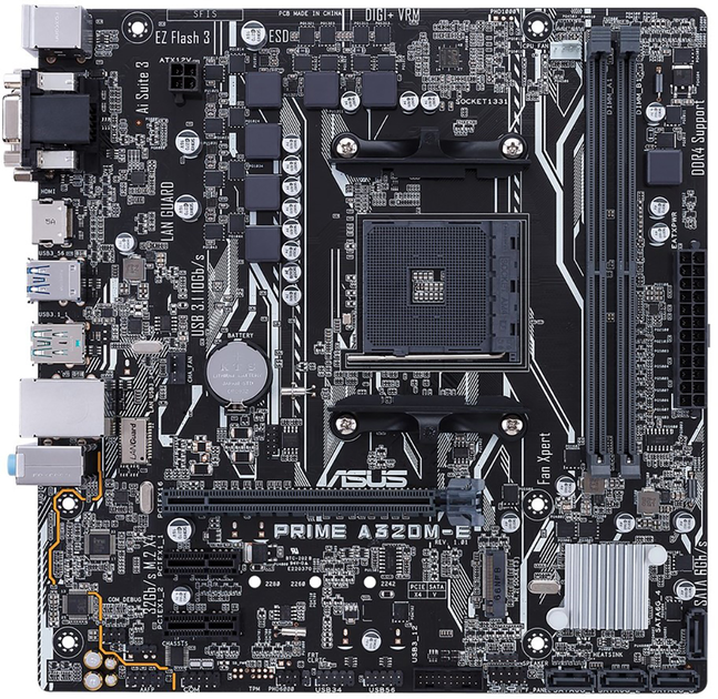 Материнская плата Asus Prime A320M-E (sAM4, AMD A320, PCI-Ex16) – фото ...