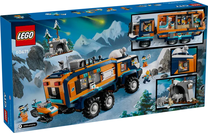 Zestaw klocków LEGO City Ciężarówka z laboratorium arktycznej odkrywczyni 1064 elementy (60471) - obraz 1