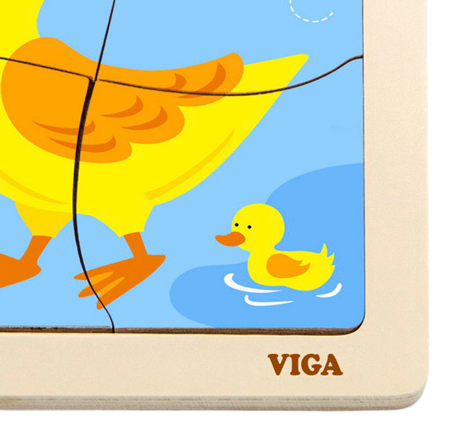 Набір дерев'яних пазлів Viga на підставці Качечка 51314 (6934510513146) - зображення 3