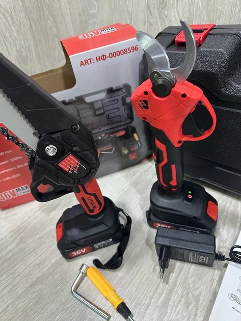 АКБ Набор 2в1 Krafftec Germany 36V профессиональный (Пила + Секатор) Набор для садовых работ - Фото 2 АКБ Набор 2в1 Krafftec Germany 36V профессиональный (Пила + Секатор) Набор для садовых работ - изображение 2