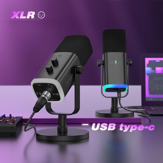 Mikrofon dynamiczny Fifine AM8 XLR/USB (4820216972092) - obraz 12