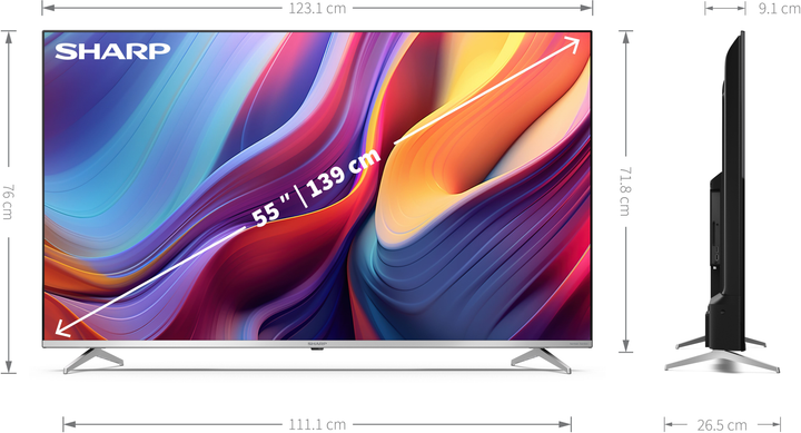 Telewizor Sharp 55" 55GP6265E - obraz 7