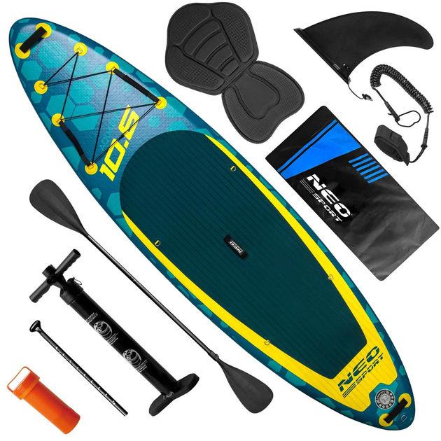 Надувна SUP дошка Neo Sport 320 x 84 x 15 см з веслом, насосом і сумкою для зберігання 170203 (5903890626921) - зображення 2