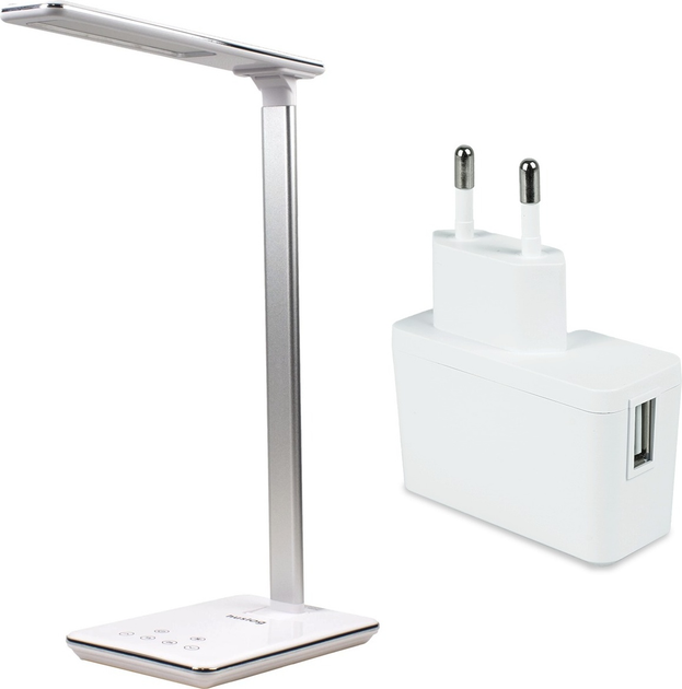 Lampka biurkowa Huslog z ładowarką indukcyjną OW-390202 White (5902983625575) - obraz 2