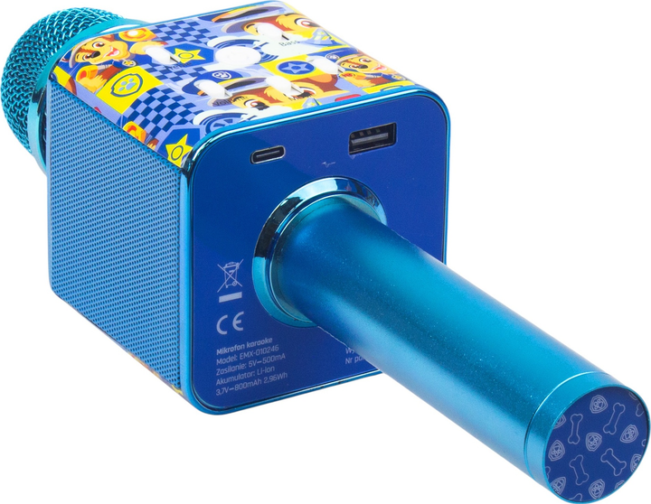 Мікрофон для караоке Paw Patrol EMX-010246 Blue (BIE003643) (5902983626060) - зображення 4